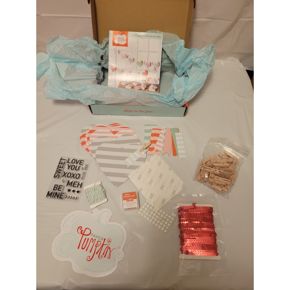 Stampin' Up! PAPER PUMPKIN CUTE CONVERSATIONS Full Kit Valentine's Day - Picture 1 of 6